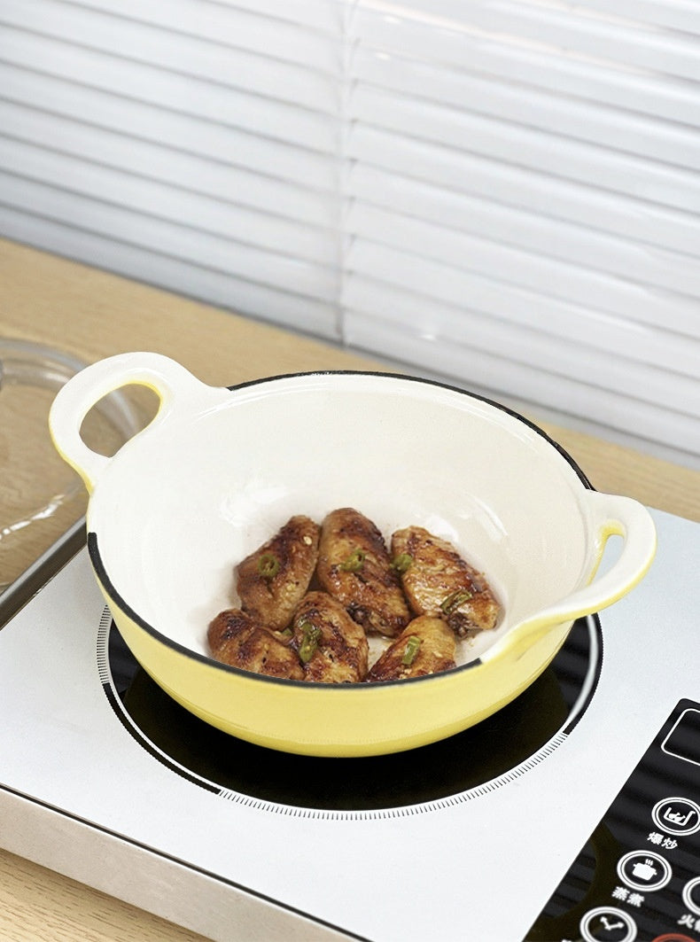Enamel Cast Iron Dual Handle Stew Pot