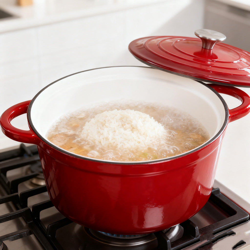 10.24 Inches Enamel Cast Iron Pot, Non-Stick