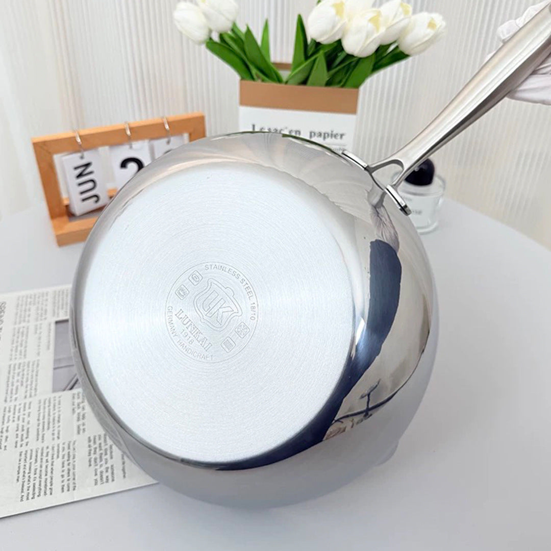 Stainless Steel 1810 Tri-ply Snow Flat Soup Pot & Frying Pan