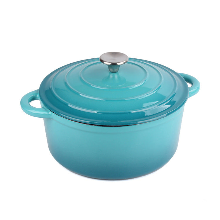 10.24 Inches Enamel Cast Iron Pot, Non-Stick