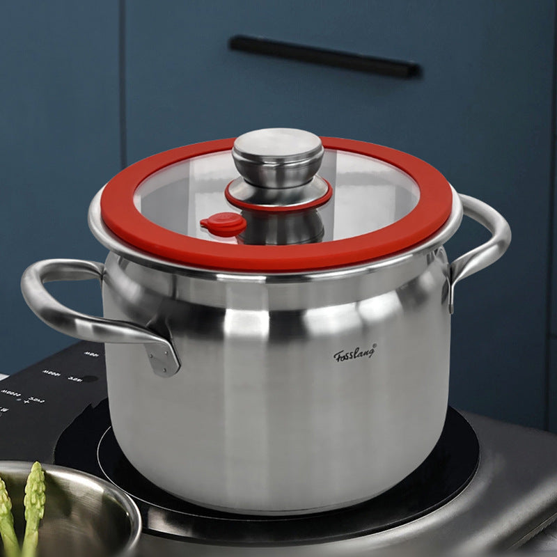 Stainless Steel Pressure Stew Pot, Large Capacity