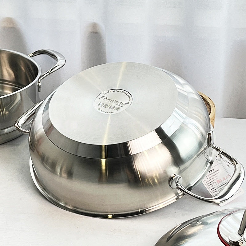 Premium 304 Stainless Steel Steamer Pot, 3-Layer, Non-Coated