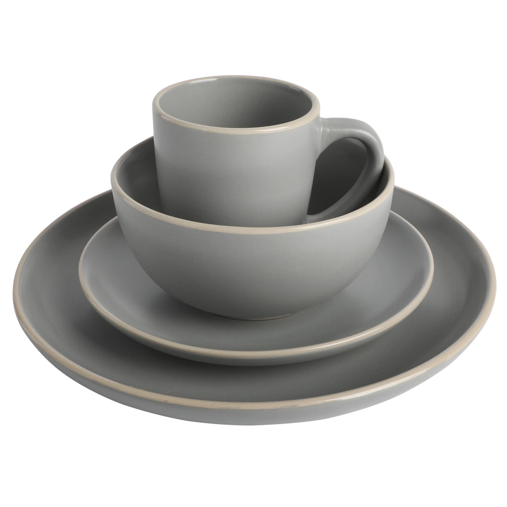 Gibson Home Rockaway 32 Piece Dinnerware Set - Gray
