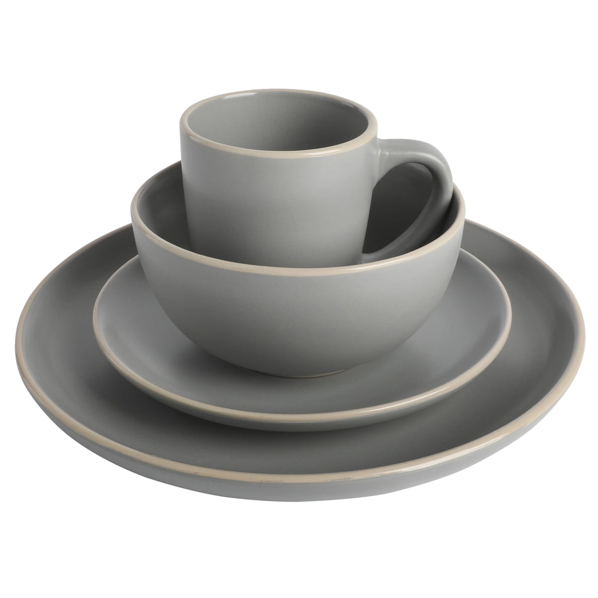 Gibson Home Rockaway 32 Piece Dinnerware Set - Gray