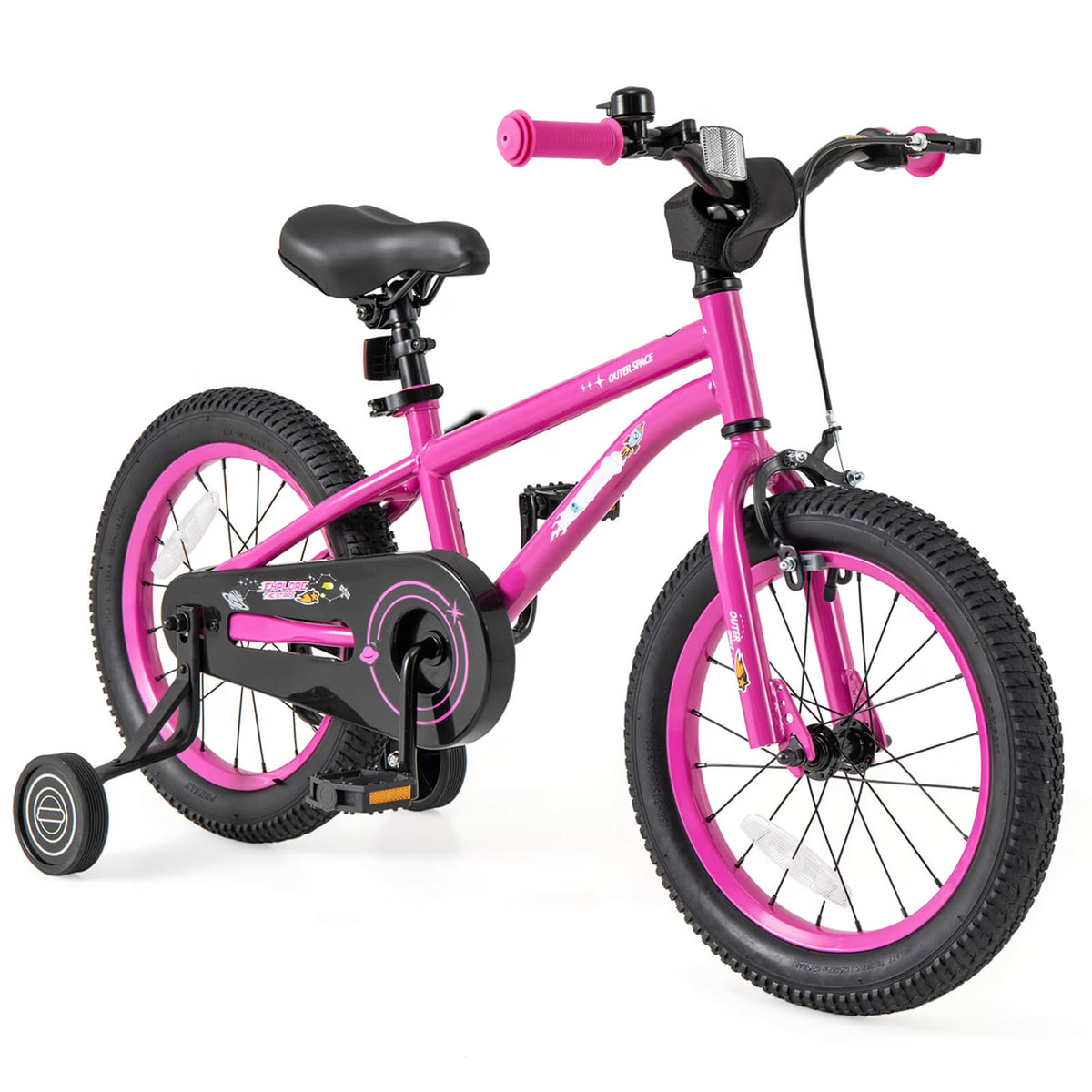 Costway 16-Inch Kid’s Bike for 4-7 Years Old with Adjustable Saddle & Anti-slip Handlebar Black