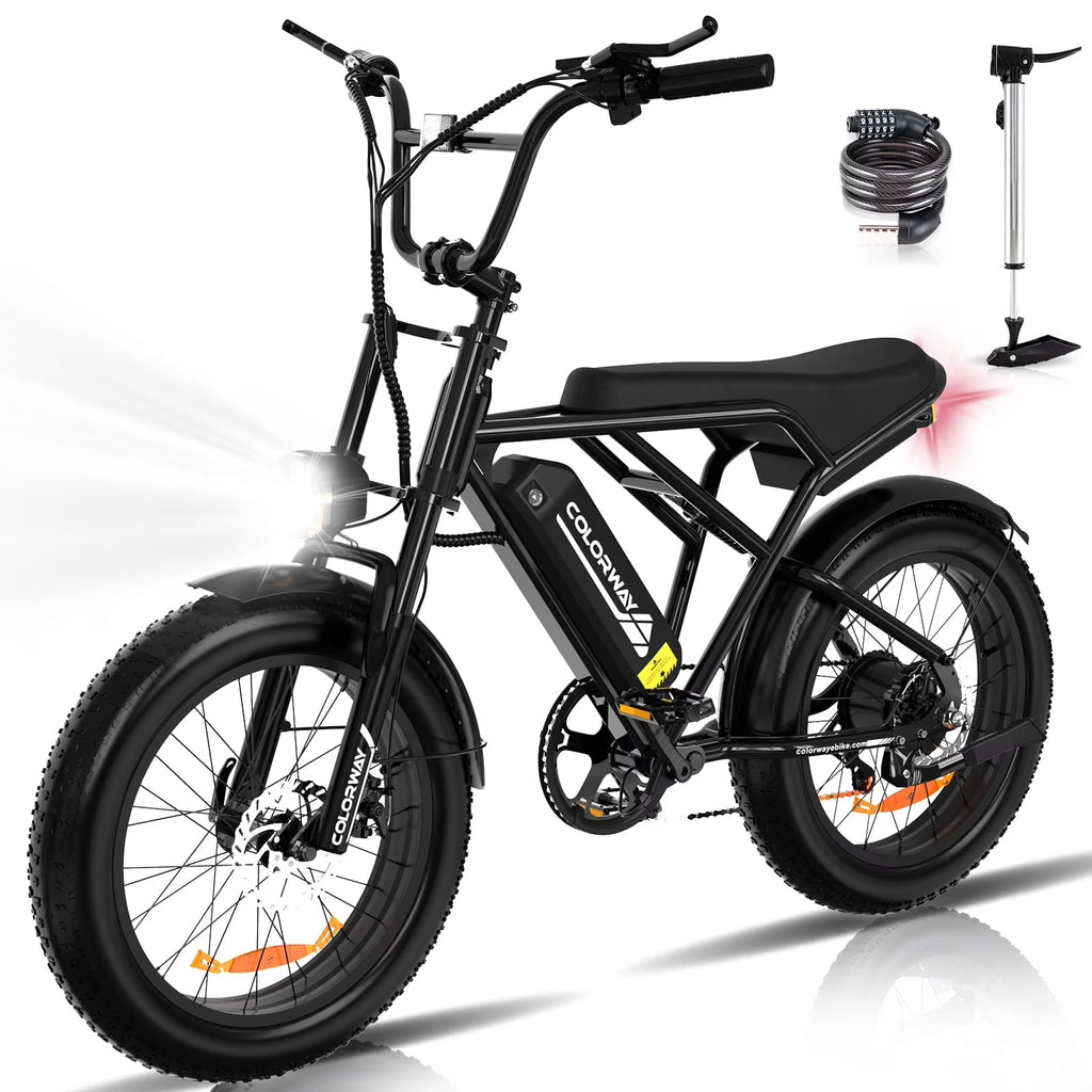 COLORWAY 750W 20"x4.0 Fat Tire Electric Bike, 48V 15Ah Battery, Off-road E-Bike for Adults, UL2849 Certified