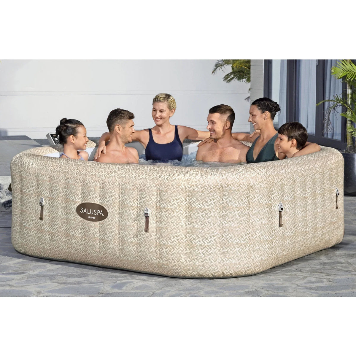 Bestway SaluSpa Hawaii Smart AirJet Inflatable Hot Tub w/ EnergySense Cover