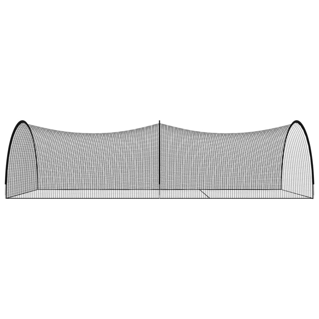 vidaXL Baseball Batting Cage Net Black 236.2"x157.5"x98.4" Polyester