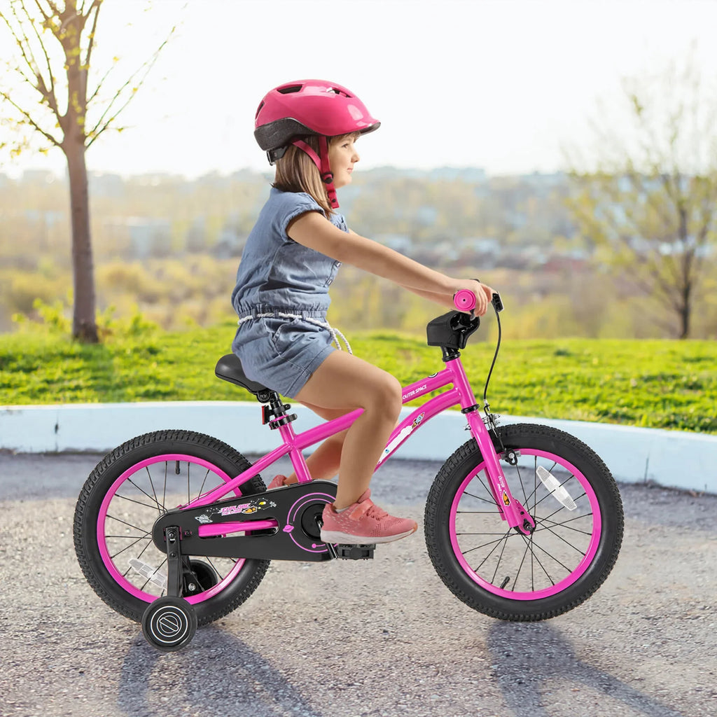 Costway 16-Inch Kid’s Bike for 4-7 Years Old with Adjustable Saddle & Anti-slip Handlebar Black