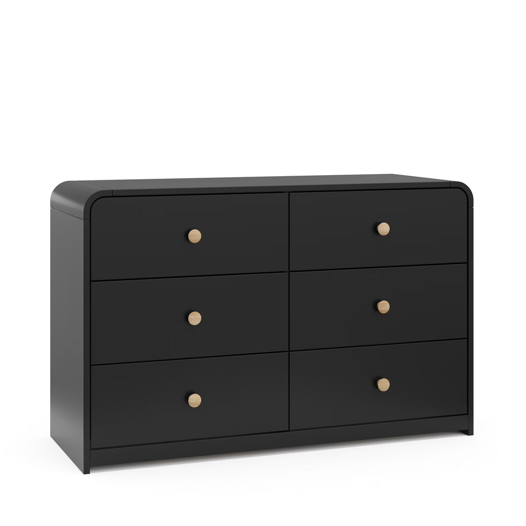 Storkcraft Santos 6 Drawer Nursery Double Dresser, White