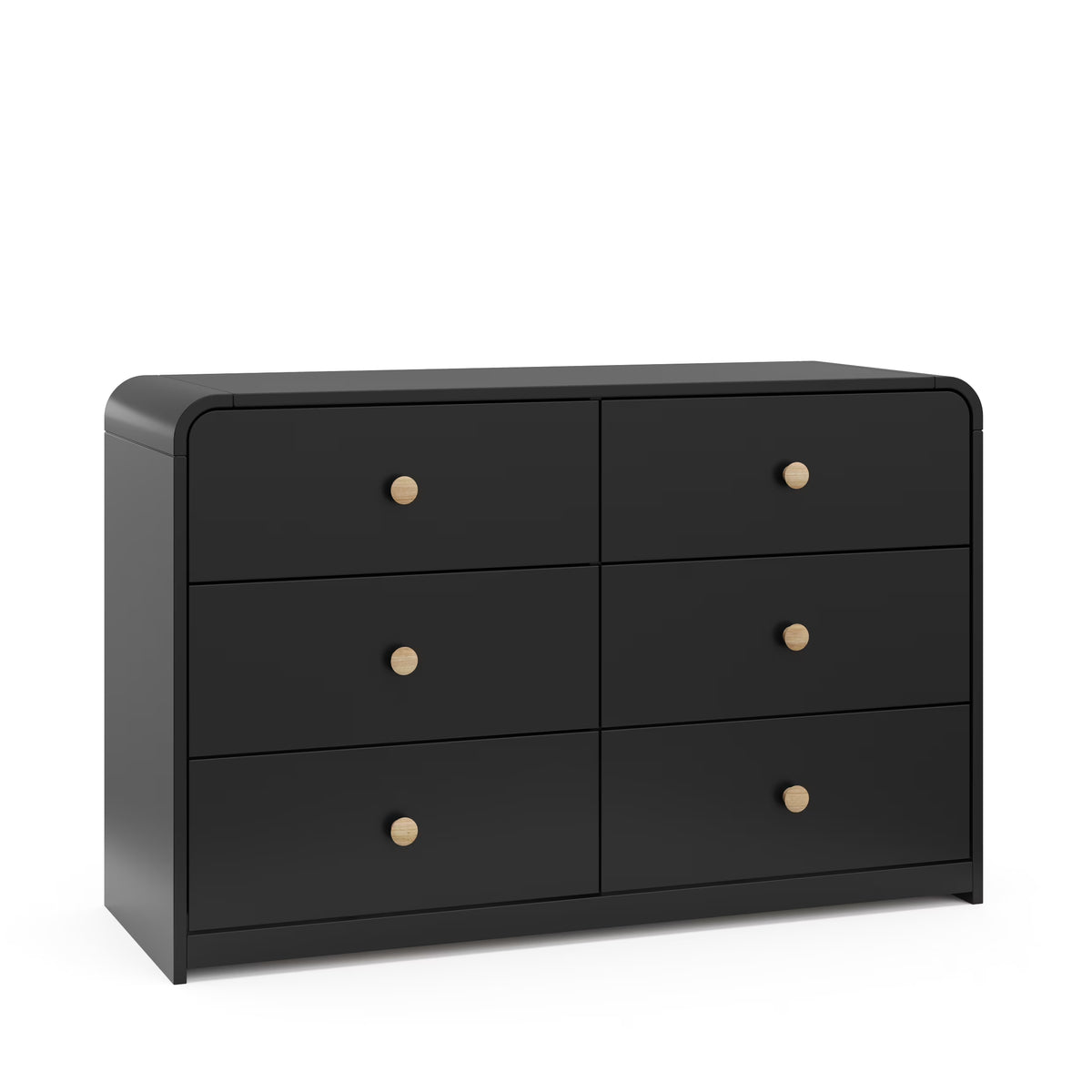 Storkcraft Santos 6 Drawer Nursery Double Dresser, White