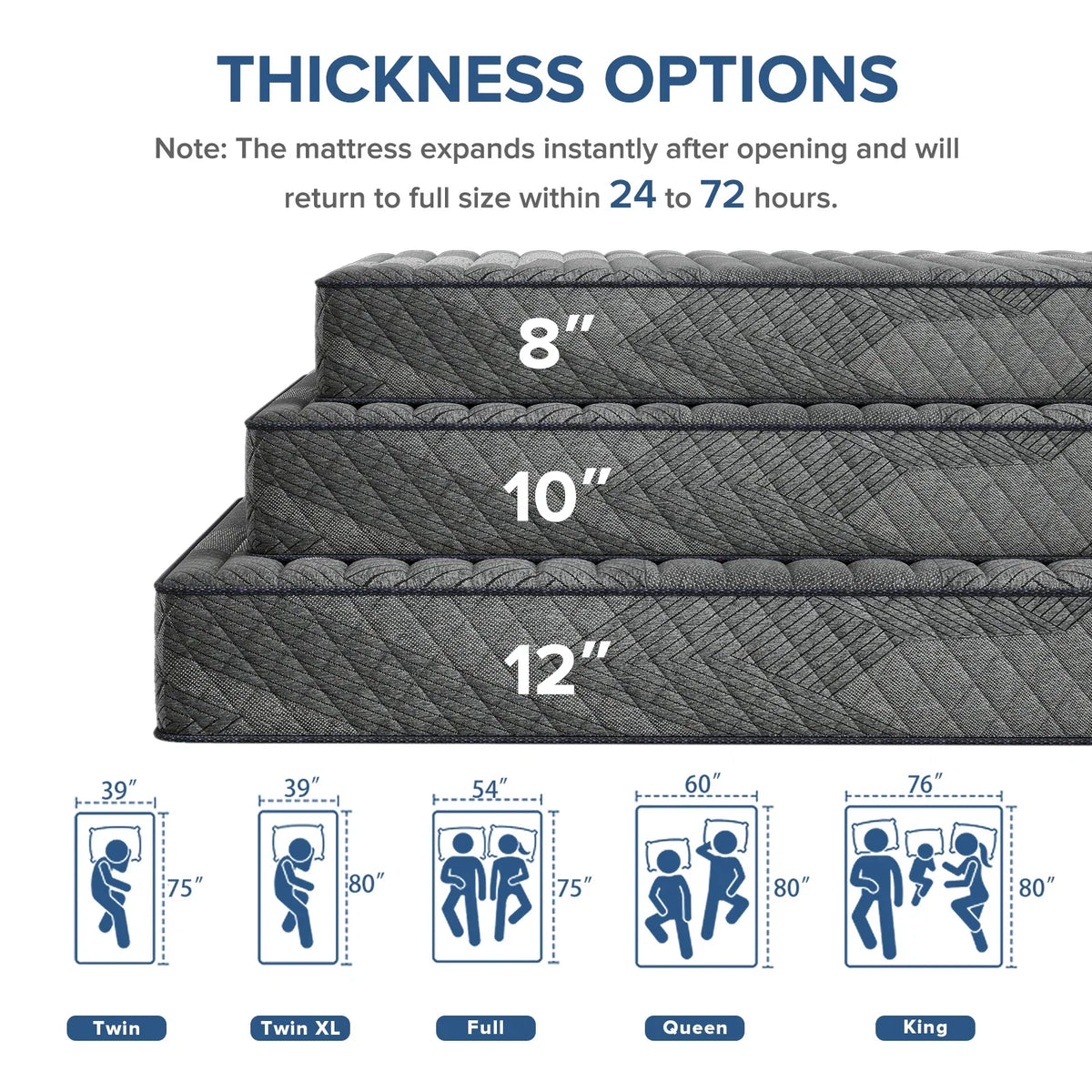 LIBORIA Queen Mattress, 10 inch Gel Memory Foam Hybrid Mattress for Cooling Sleep & Pressure Relief, Medium Firm, CertiPUR-US
