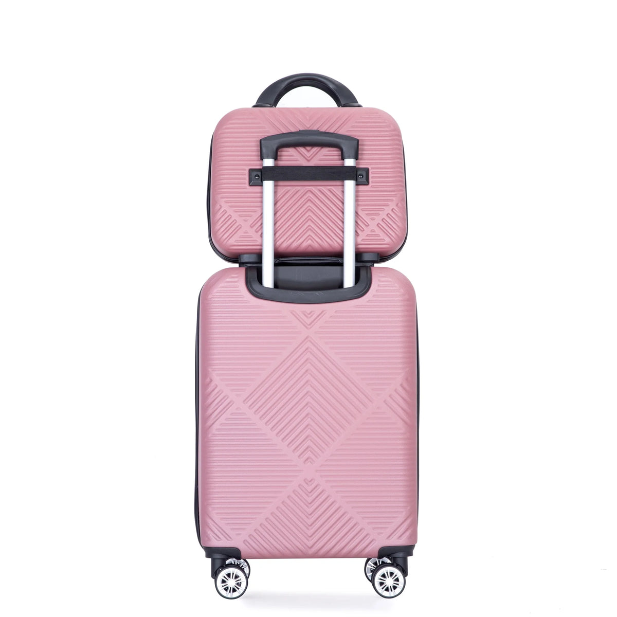 Tripcomp Luggage Sets 4 Piece Suitcase Set (14/20/24/28)Hardside Suitcase with Spinner Wheels Lightweight Carry on Luggage(Black)