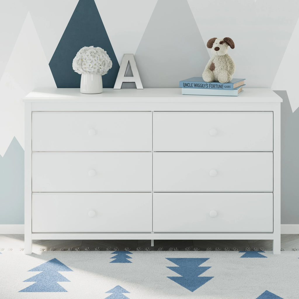 Storkcraft Alpine 6 Drawer Nursery Double Dresser, Olive