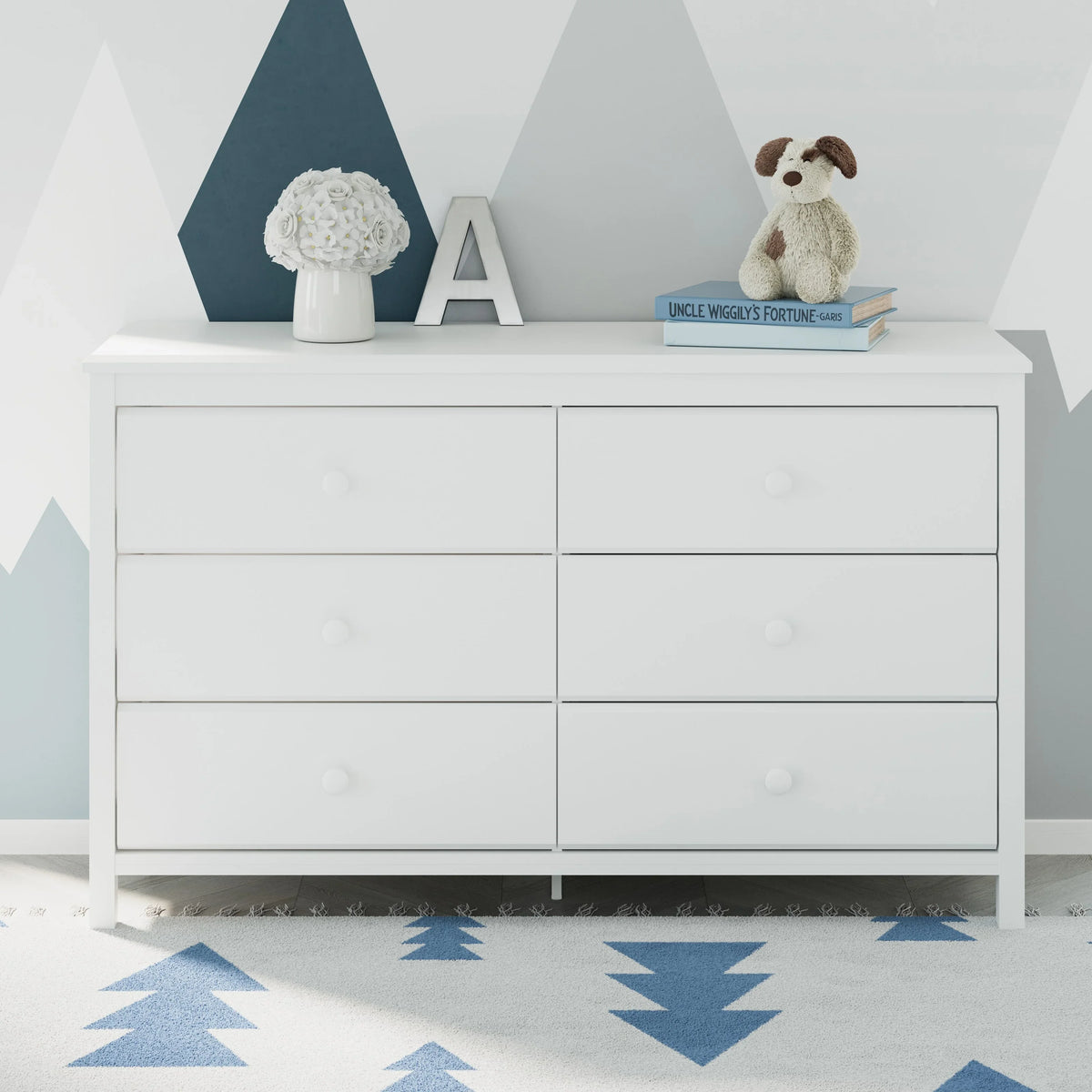 Storkcraft Alpine 6 Drawer Nursery Double Dresser, Olive