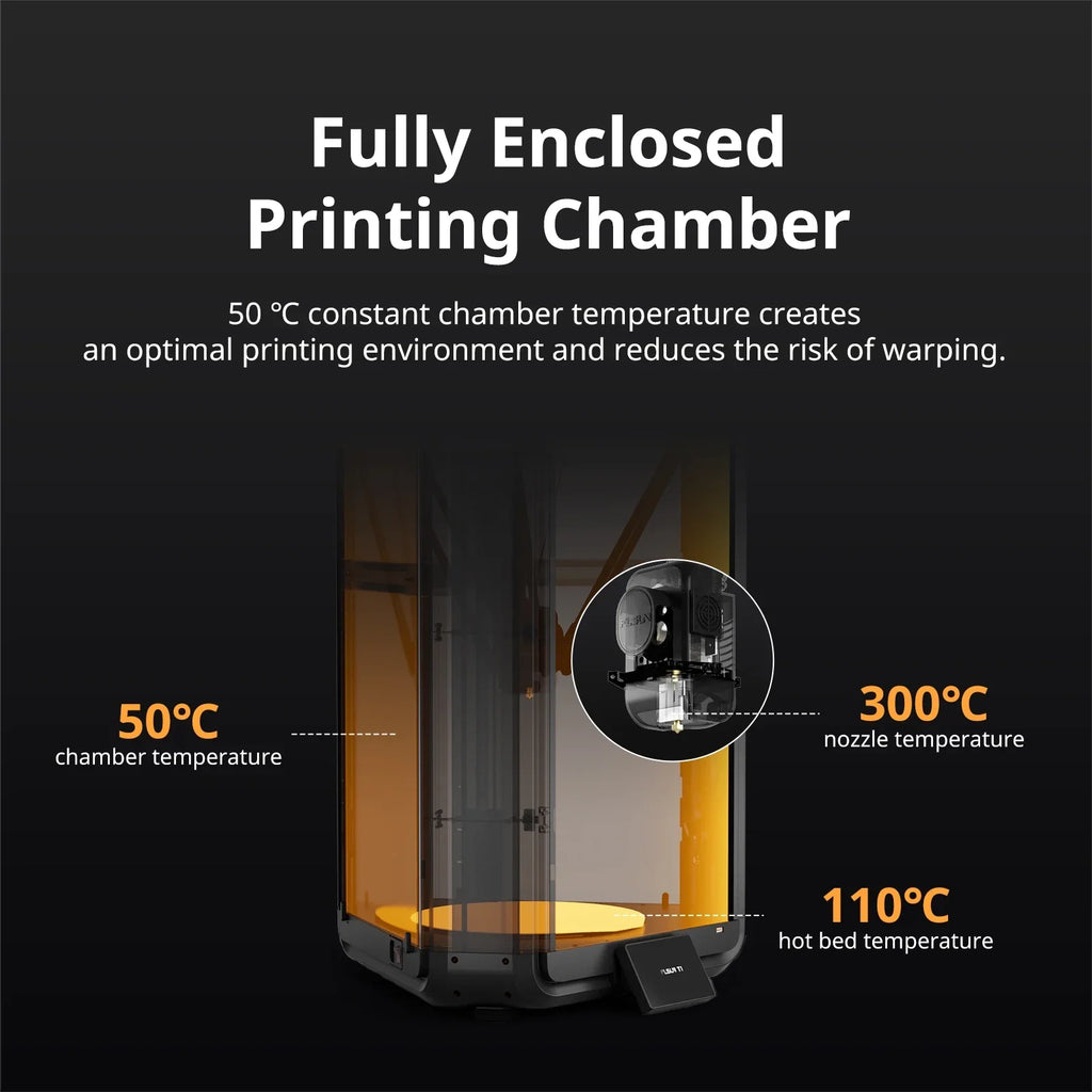 FLSUN T1 Delta 3D Printer - 1000mm/s Ultra-Fast Printing,30,000mm/s2 Acceleration, 300" C Nozzle FDM 3D Printers with Fully Auto Leveling, 50" Enclosed Chamber