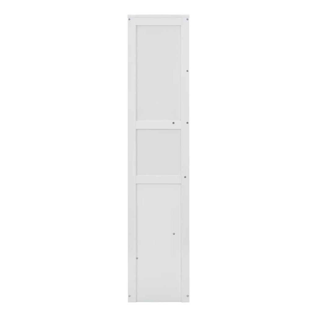 Harper & Bright Designs Full Size Murphy Bed with Shelves, Foldable Wall Bedframe w/Flexible Slats Support, Space-Saving Design, Can Be Folded Into Cabinet, White