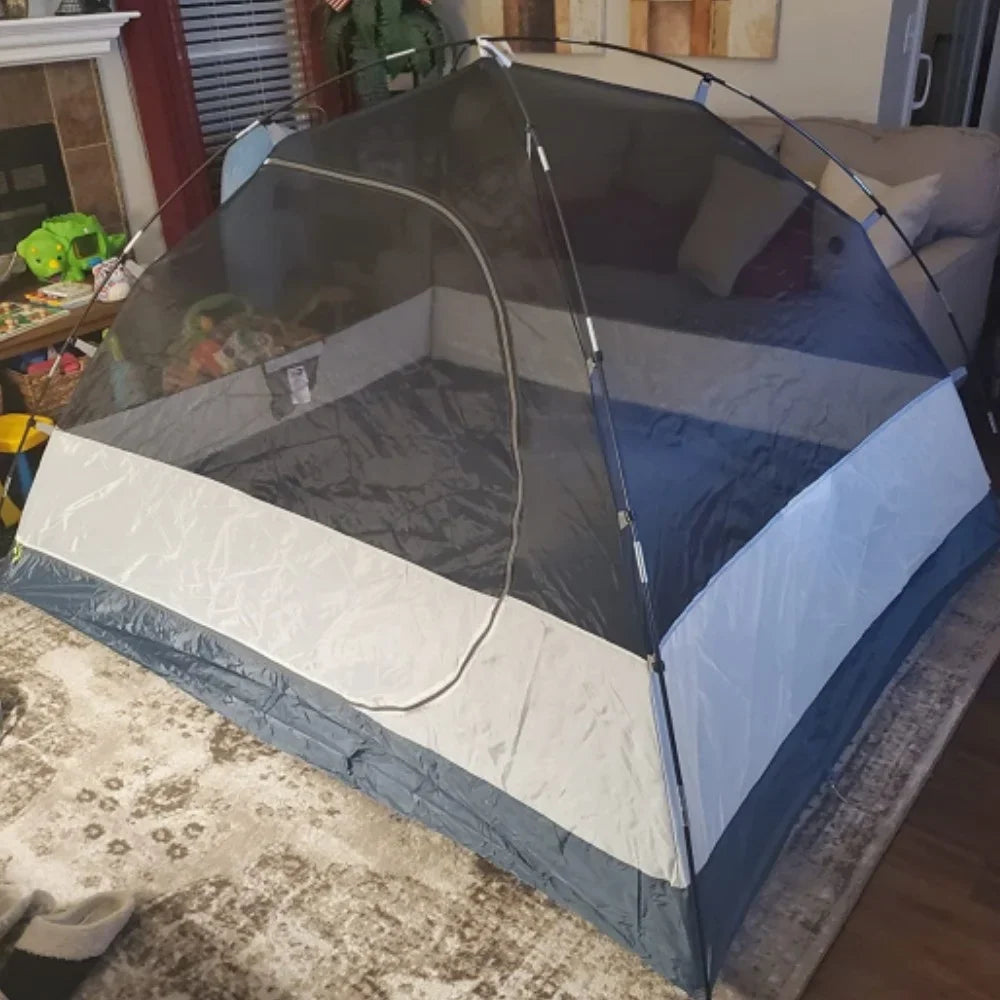 Night Cat Camping Tent 2-3 Man with Porch Family Backpacking Tent Double Layers