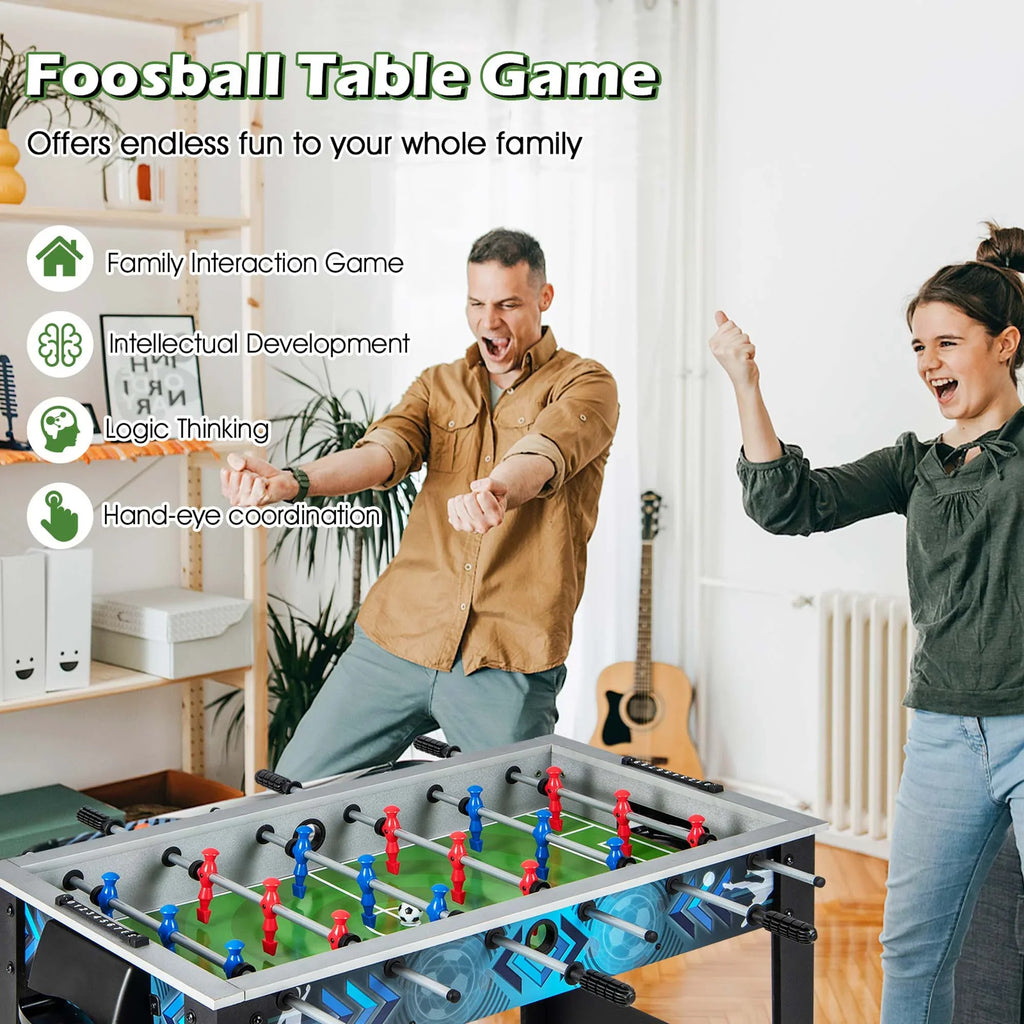 Costway Foosball Table Game Set with 2 Footballs, Black, 22.9 lb