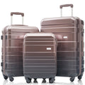 Hard Luggage Case Luggage Sets New Model ABS Hardshell 3pcs Clearance Luggage Hardside Lightweight Durable Suitcase sets Spinner Wheels Suitcase with TSA Lock 20''24''28''( golden),Travel Hard Case