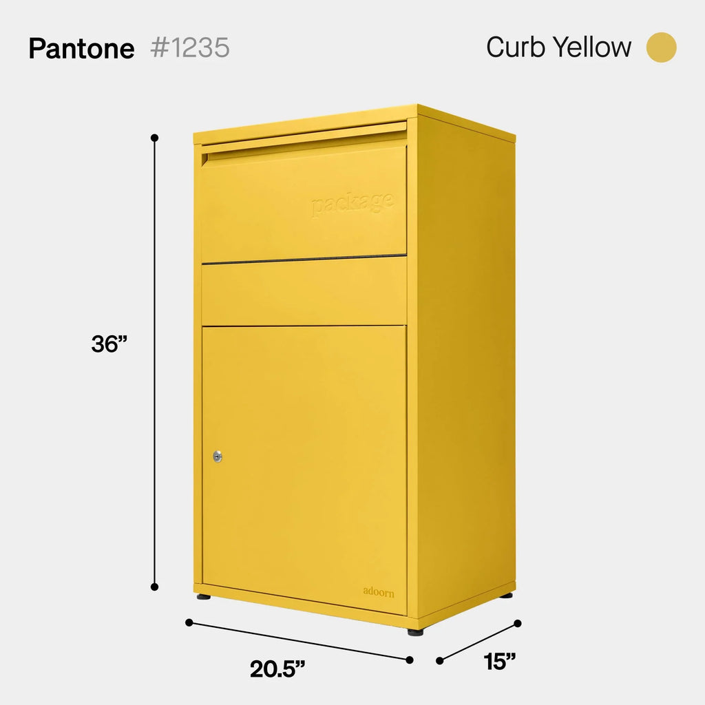 Adoorn Package Delivery Boxes for Outside, Large 36 x 20.5 x 15 (HxWxD) Security Package Box, Free Standing Anti-Theft Parcel Drop Box - Black