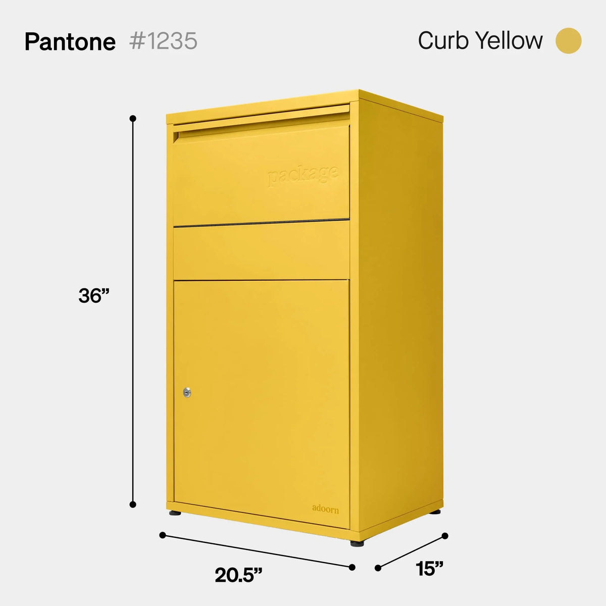 Adoorn Package Delivery Boxes for Outside, Large 36 x 20.5 x 15 (HxWxD) Security Package Box, Free Standing Anti-Theft Parcel Drop Box - Black