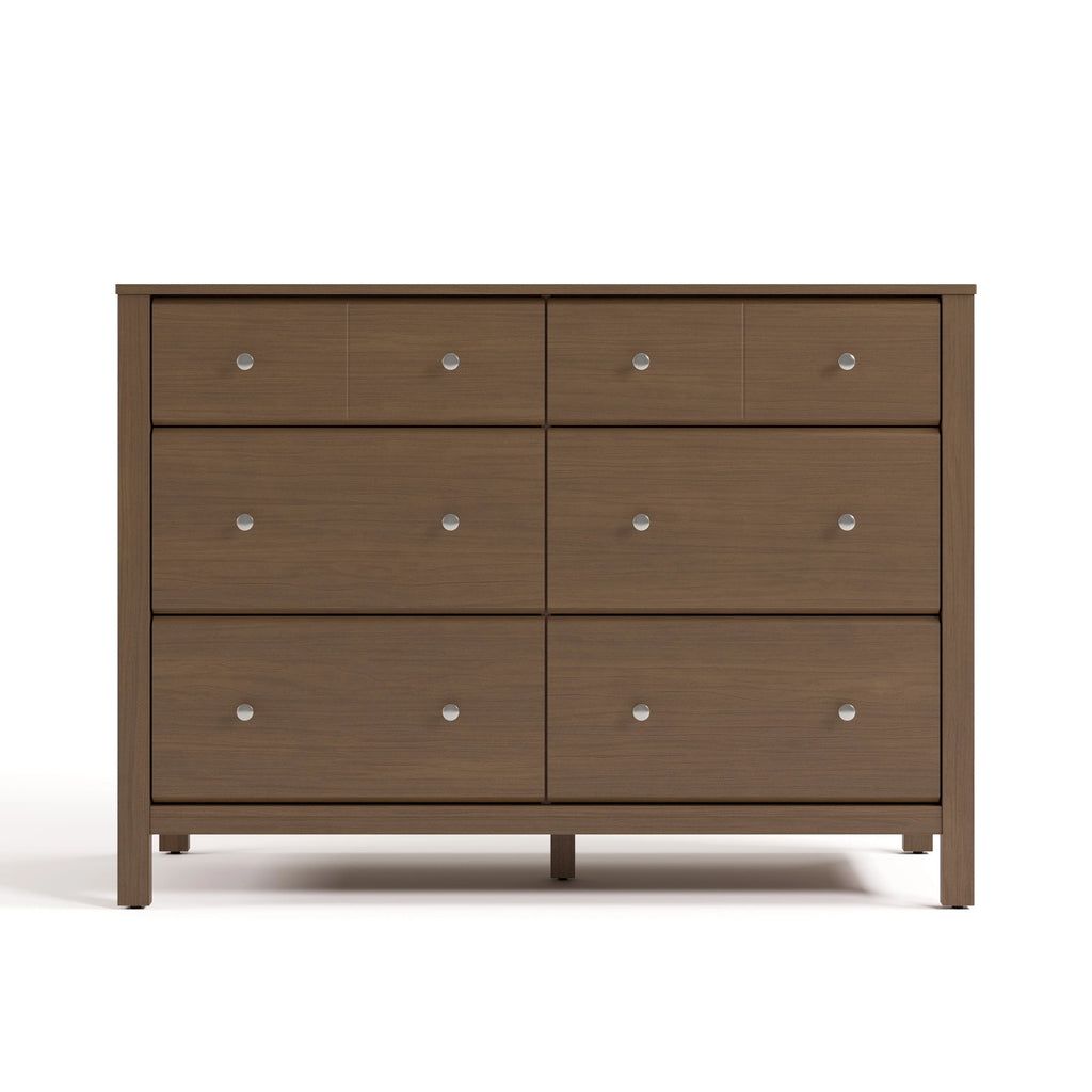 Storkcraft Horizon 6 Drawer Nursery Double Dresser, Driftwood