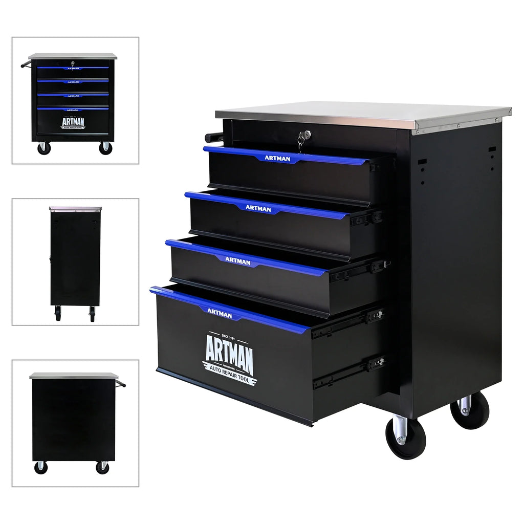 ARTMAN 6-Drawer Tool Storage Chest with Lockable Wheel,6 Drawer Tool Storage Cabinet for Garage, Warehouse, Repair Shop