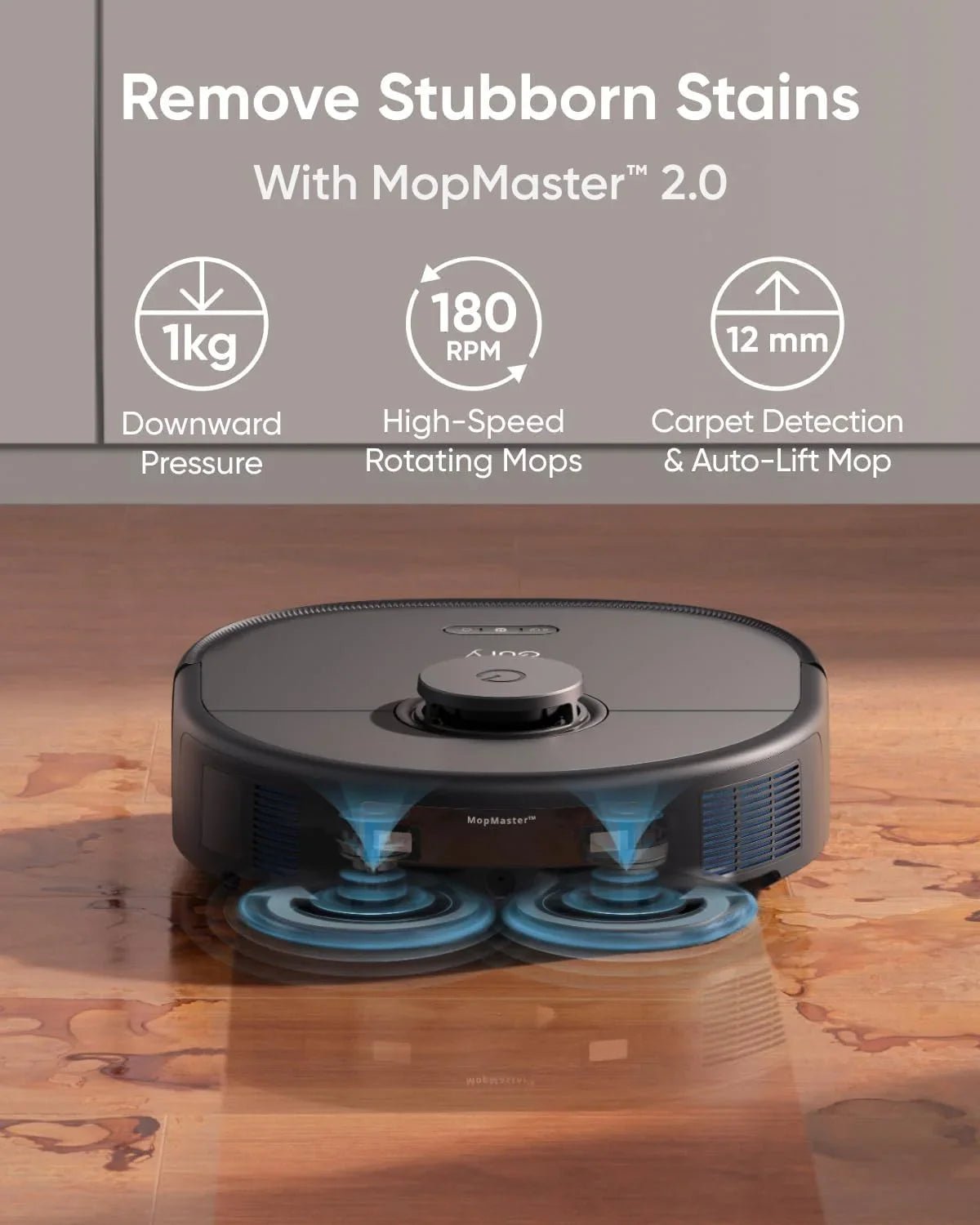 eufy restored X10 Pro Omni Robot Vacuum and Mop Combo, 8,000 Pa Suction, Dual Mops, Auto Mop Washing, Auto Drying, Self-Emptying"(Refurbished Acceptable"