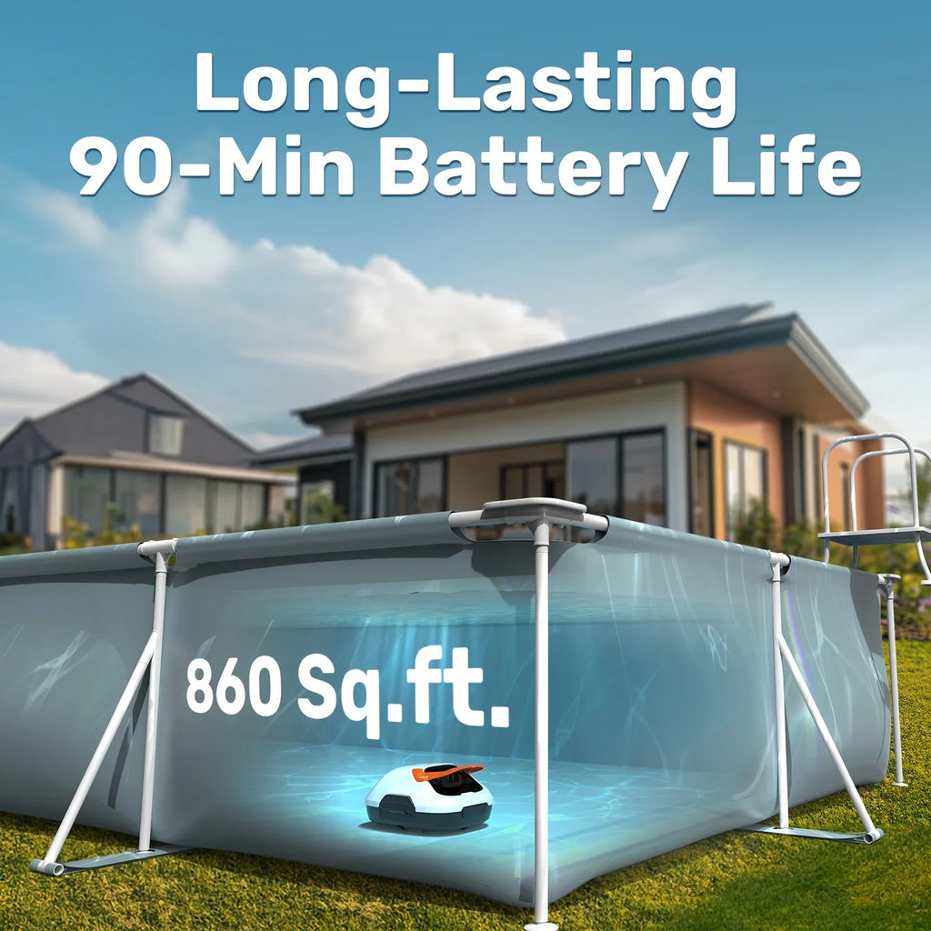Gosvor Cordless Robotic Pool Vaccum Cleaner for Above Ground Flat Pools