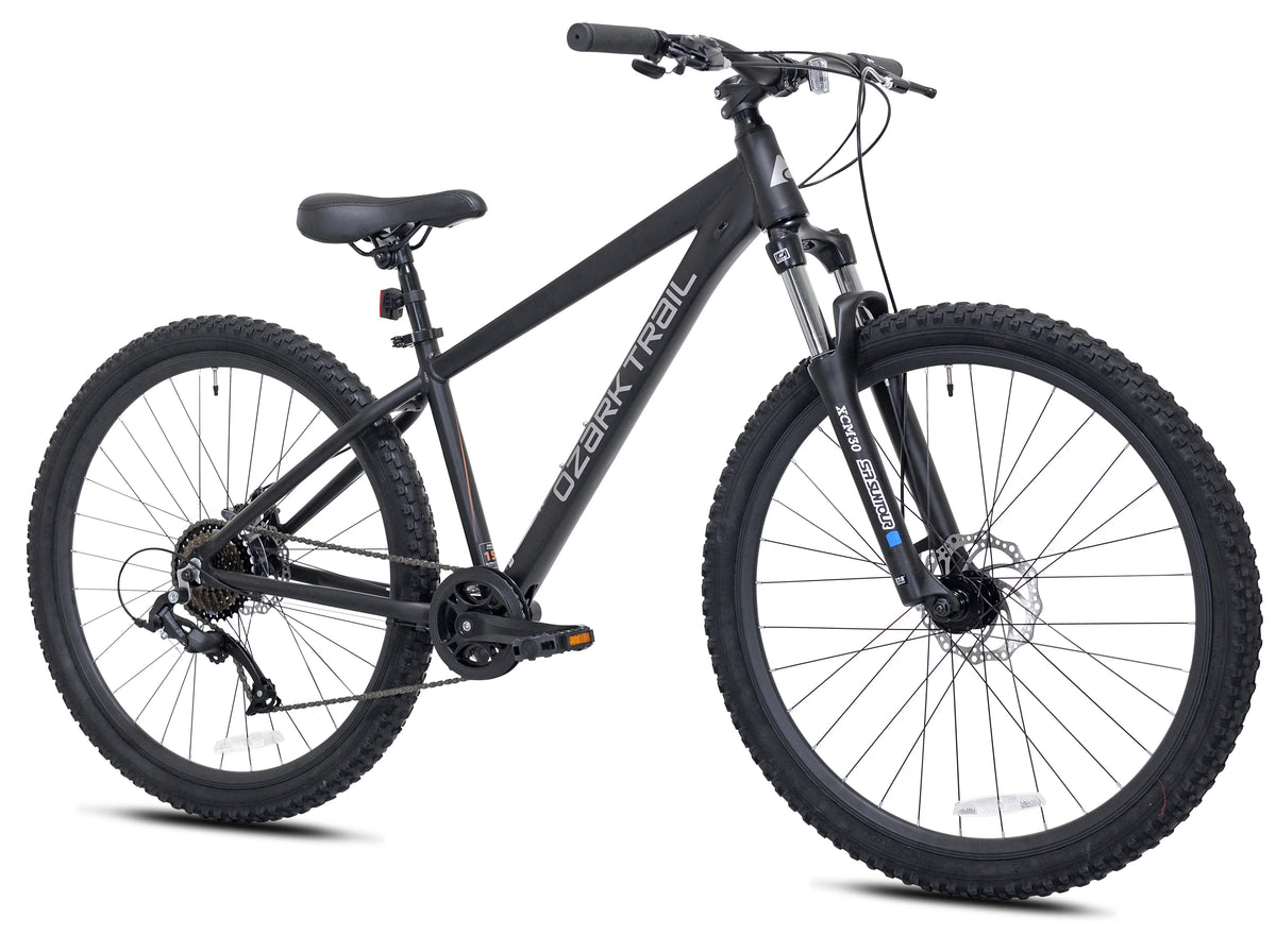 Ozark Trail 27.5" Vibe Mountain Bicycle, Small Frame, Fits Riders 5'0" - 5'6", Black, Adult, Unisex