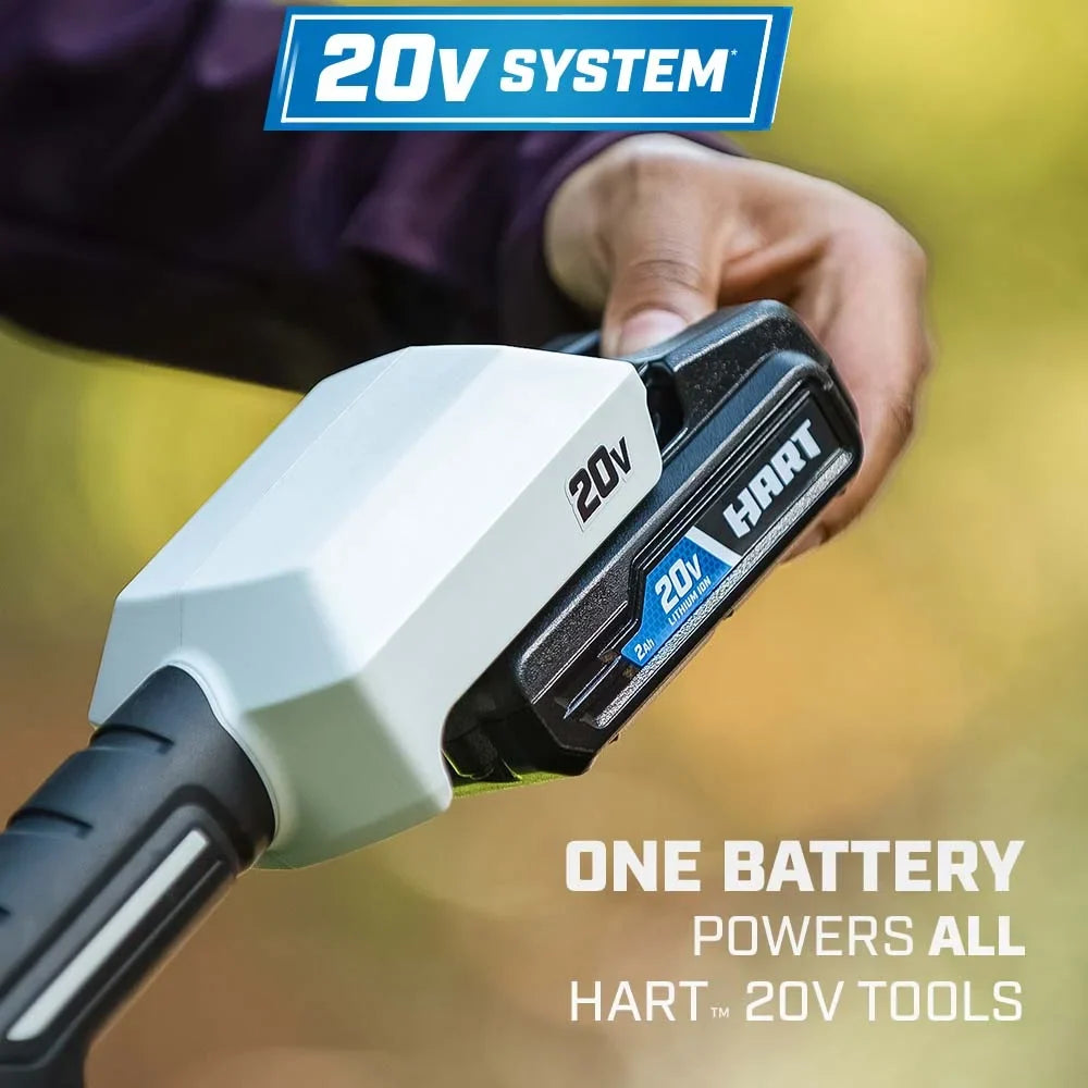 HART 20V Cordless 13" String Trimmer Kit, (1) 2.0 Ah Lithium-Ion Battery