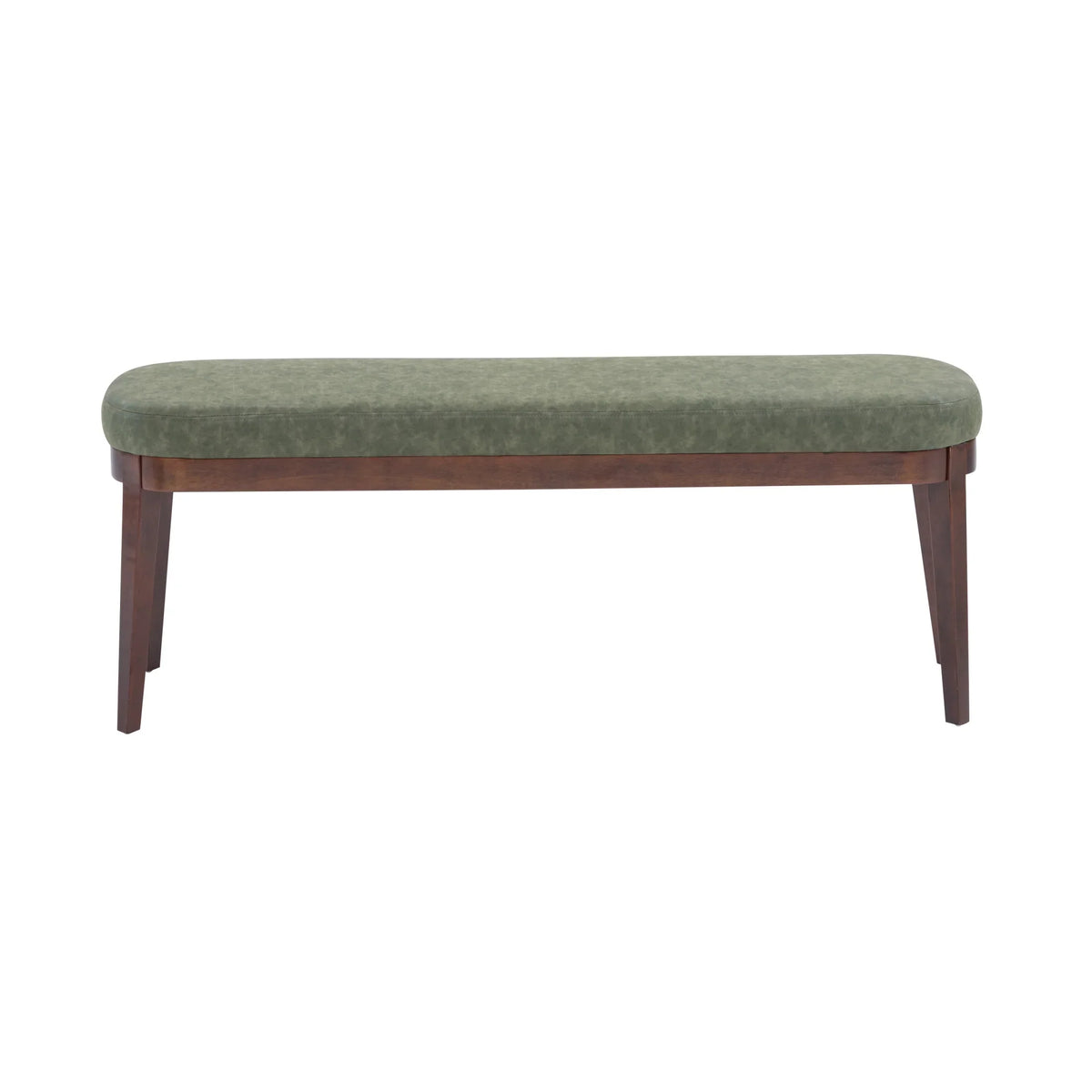 Eleanor Mid-century Upholstered Dining Bench, Entryway Bench with Solid Wood Frame, Beige