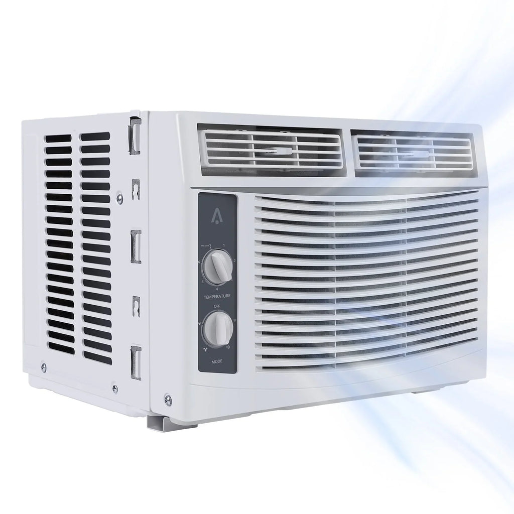 Lumiparty 6,000 BTU Window Air Conditioner, Cools 250 Sq.ft., Window AC Unit with Remote Control, Sleep Mode, Bedroom, Room, Office, White
