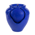 Pure Garden Jar Water Fountain �?Indoor or Outdoor Water Feature with Electric Pump and LED Lights by Pure Garden (Cobalt Blue)