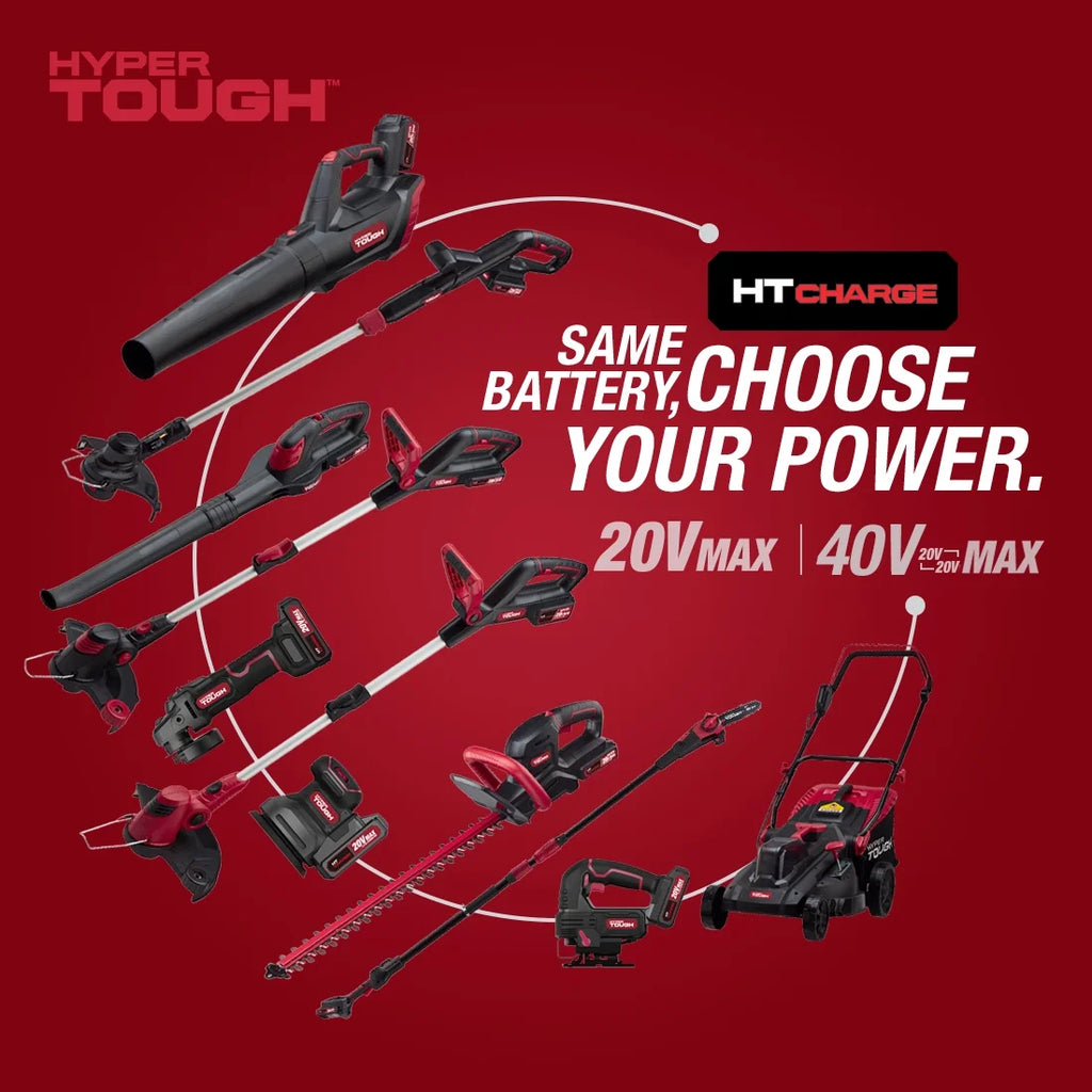 Hyper Tough 20V 4.0Ah Battery Powered 12in Brushless Chainsaw, HT22-401-03-03