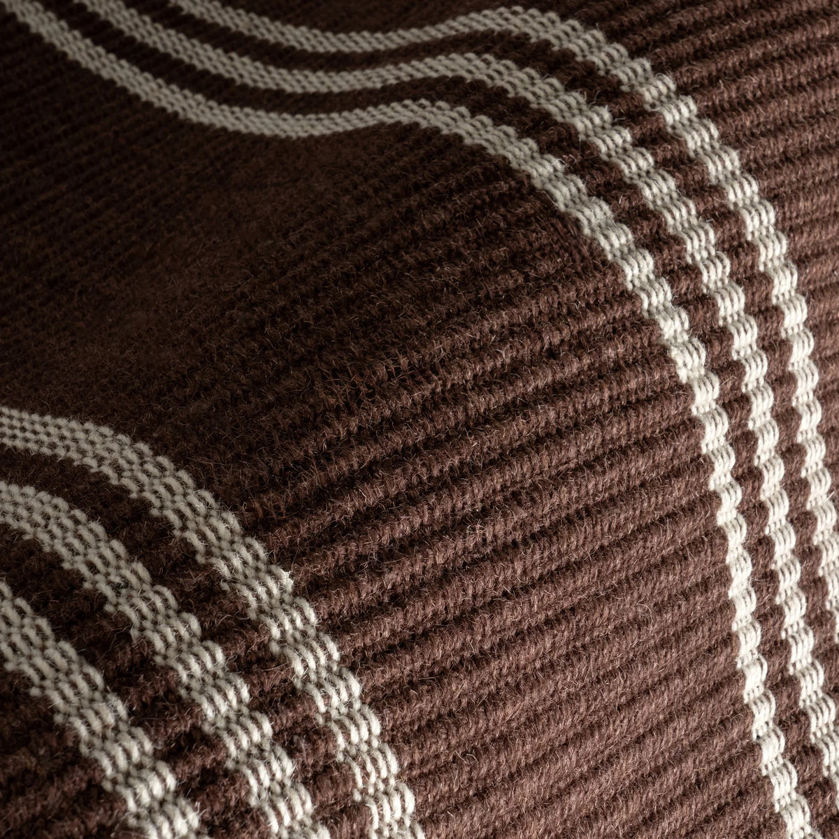 Rugs USA Hawthorn Striped Wool Area Rug, 4' x 6', Hawthorn Ivory