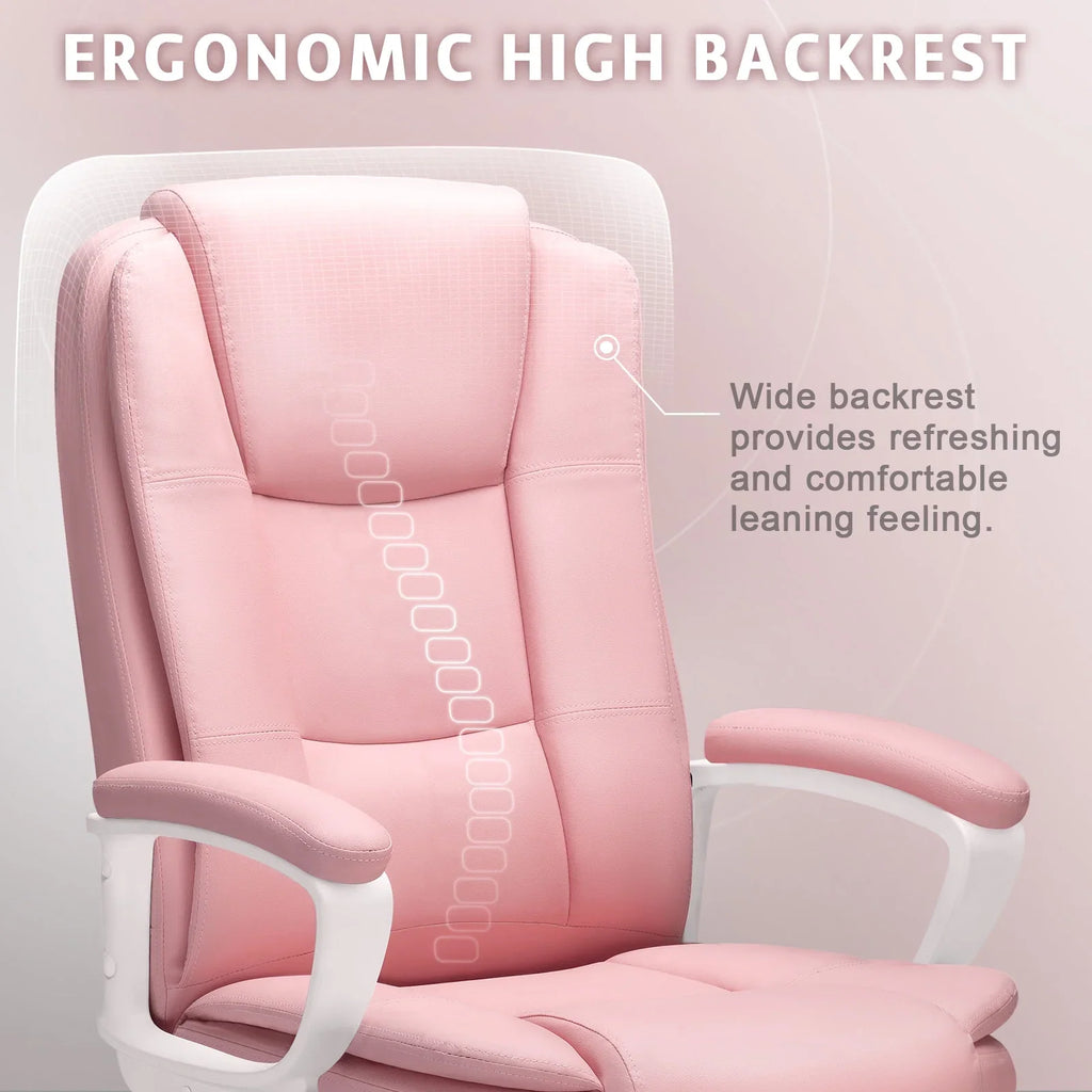 Waleaf Home Office Chair, 400LBS 8Hours Heavy Duty Design, Ergonomic High Back Cushion Lumbar Back Support, Computer Desk Chair, Big and Tall Chair for Work