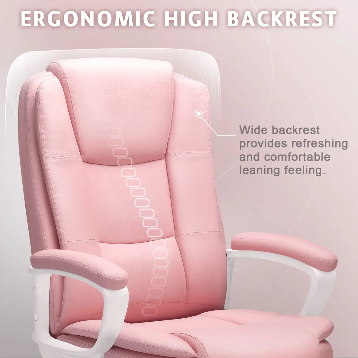 Waleaf Home Office Chair, 400LBS 8Hours Heavy Duty Design, Ergonomic High Back Cushion Lumbar Back Support, Computer Desk Chair, Big and Tall Chair for Work