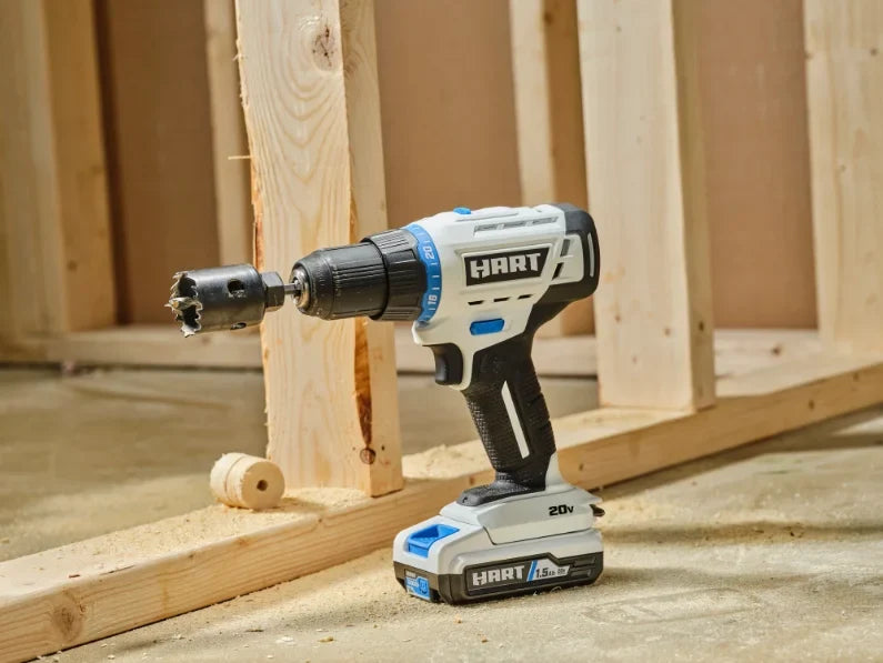 HART 20-Volt 1/2" Drill/Driver 2-Pack 4AH Battery Kit Bundle