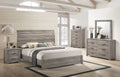 Roundhill Furniture Floren Transitional Bedroom Set, 5 Piece, Weathered Gray Wood