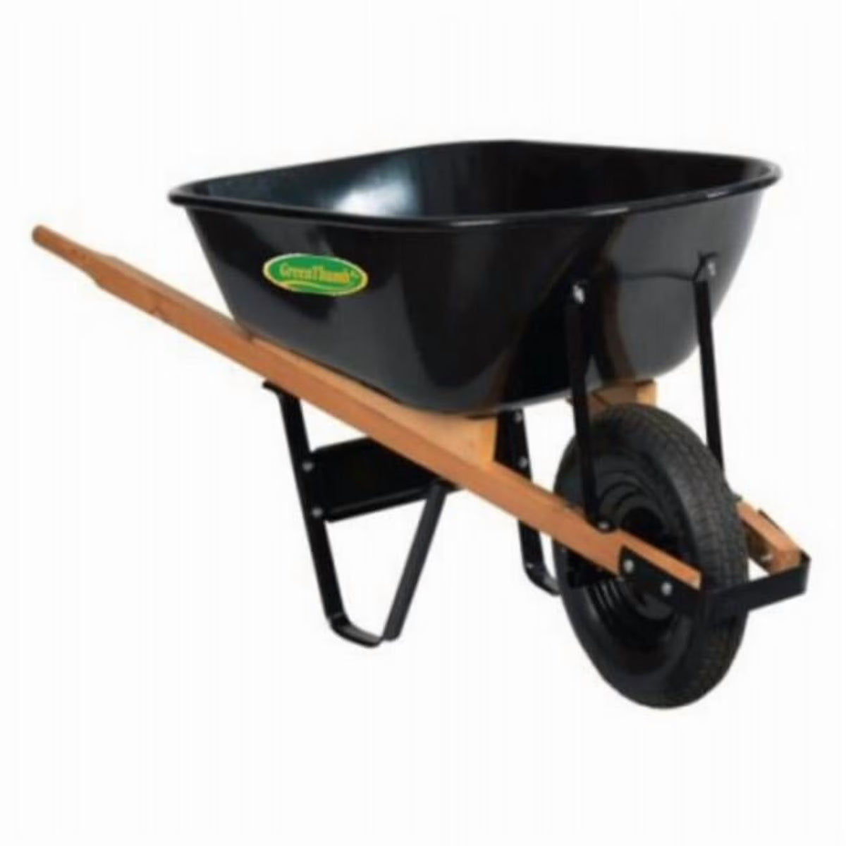 Master Gardner 274222 5 Cu. ft. Steel Wheelbarrow, Black