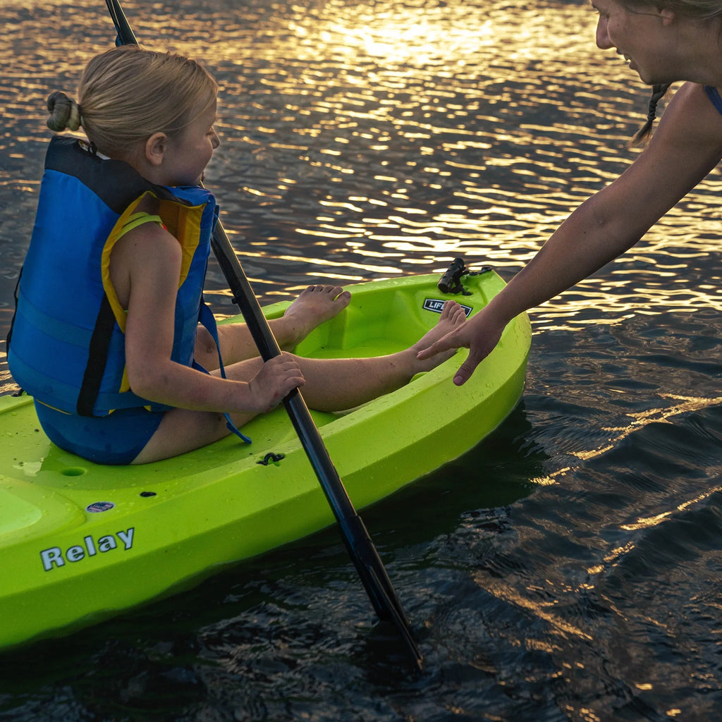 Lifetime Relay 65 in. Sit-on-Top 100 lb. Weight Capacity Youth Kayak, Chartreuse (91323)