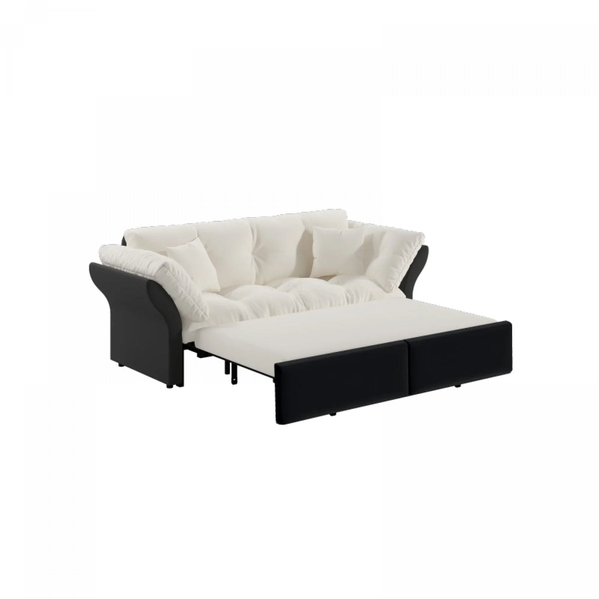 66" Queen Pull Out Sofa Bed, 3-in-1 Convertible Sleeper Sofa with Side Storage,Multi-Functional Velvet Loveseat Bed for Living Room,Bedroom