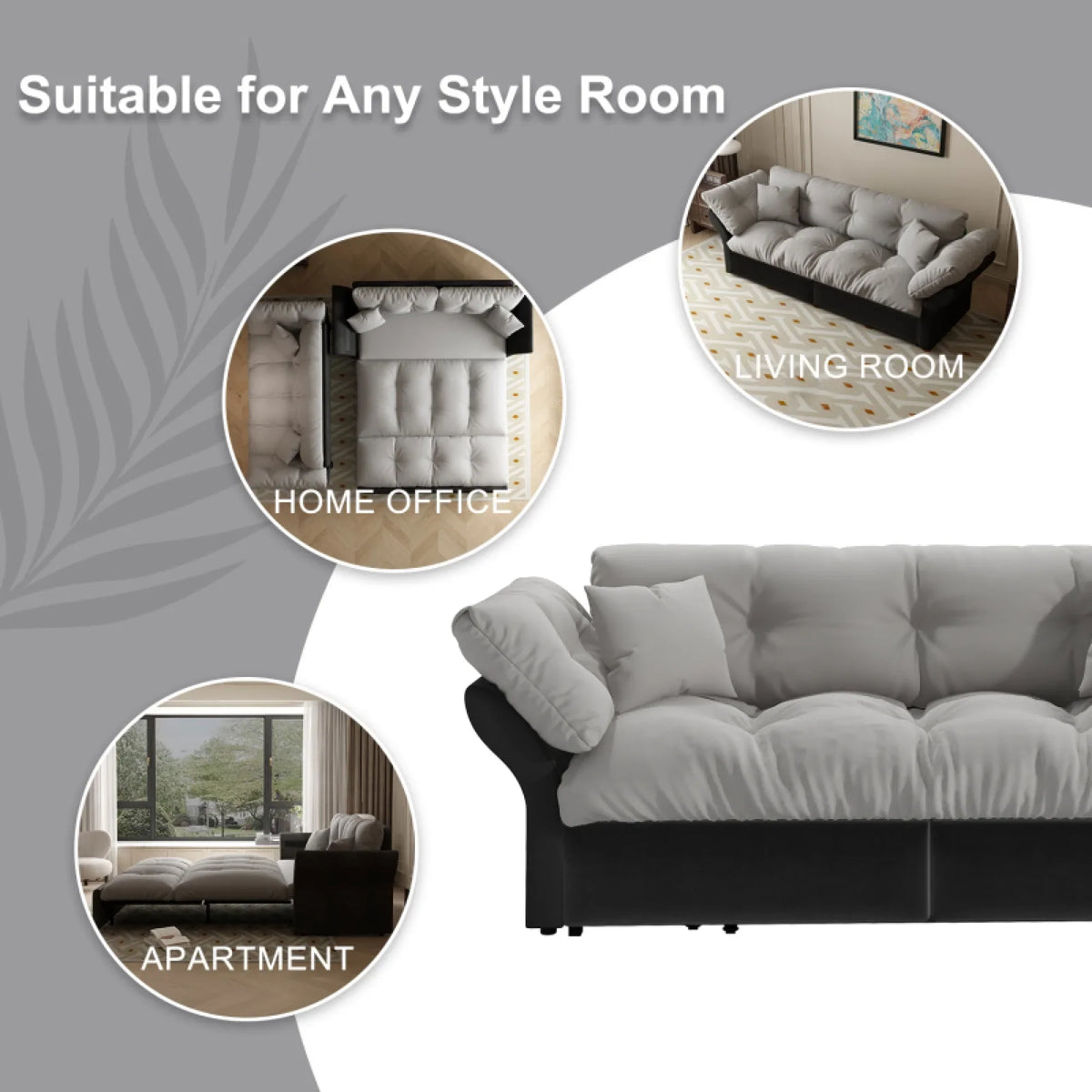 66" Queen Pull Out Sofa Bed, 3-in-1 Convertible Sleeper Sofa with Side Storage,Multi-Functional Velvet Loveseat Bed for Living Room,Bedroom