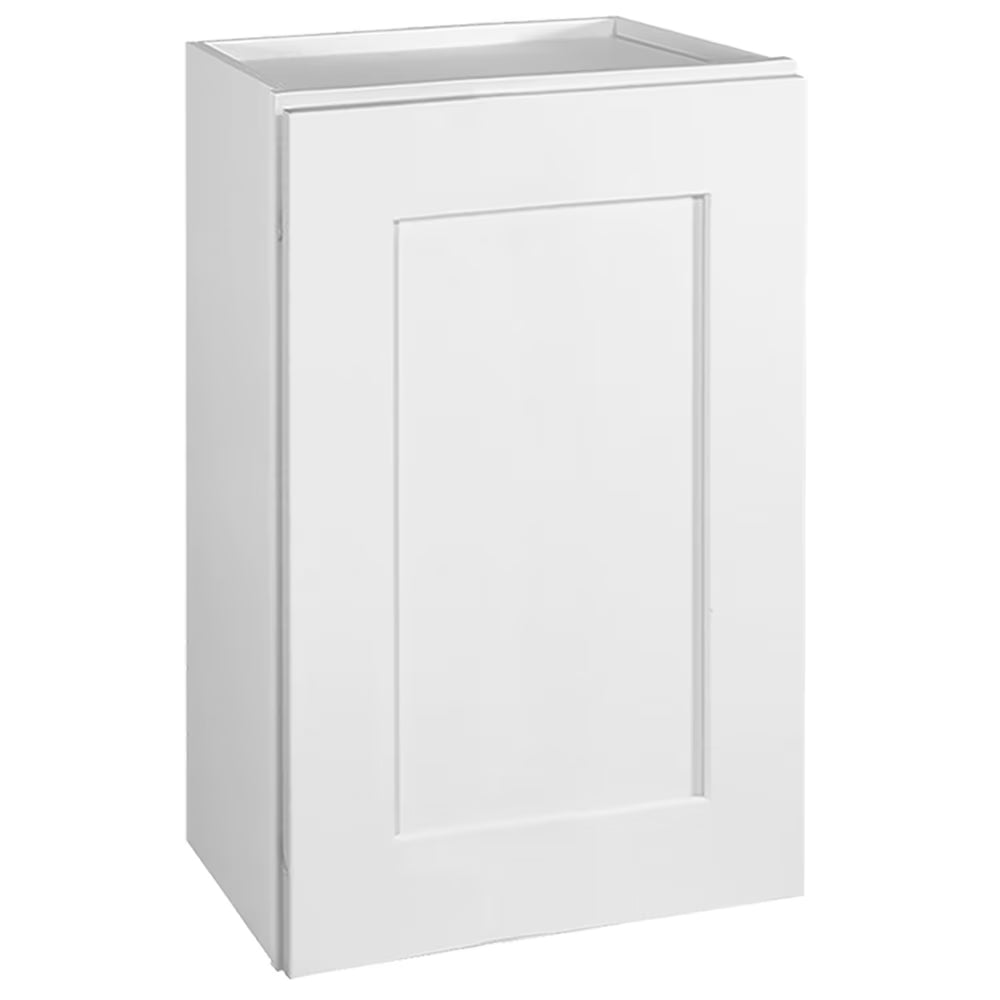 Design House Brookings Solid Wood Ready to Assemble 15"W x 24"H x 12"D Tall Shaker Wall Kitchen Cabinet, White