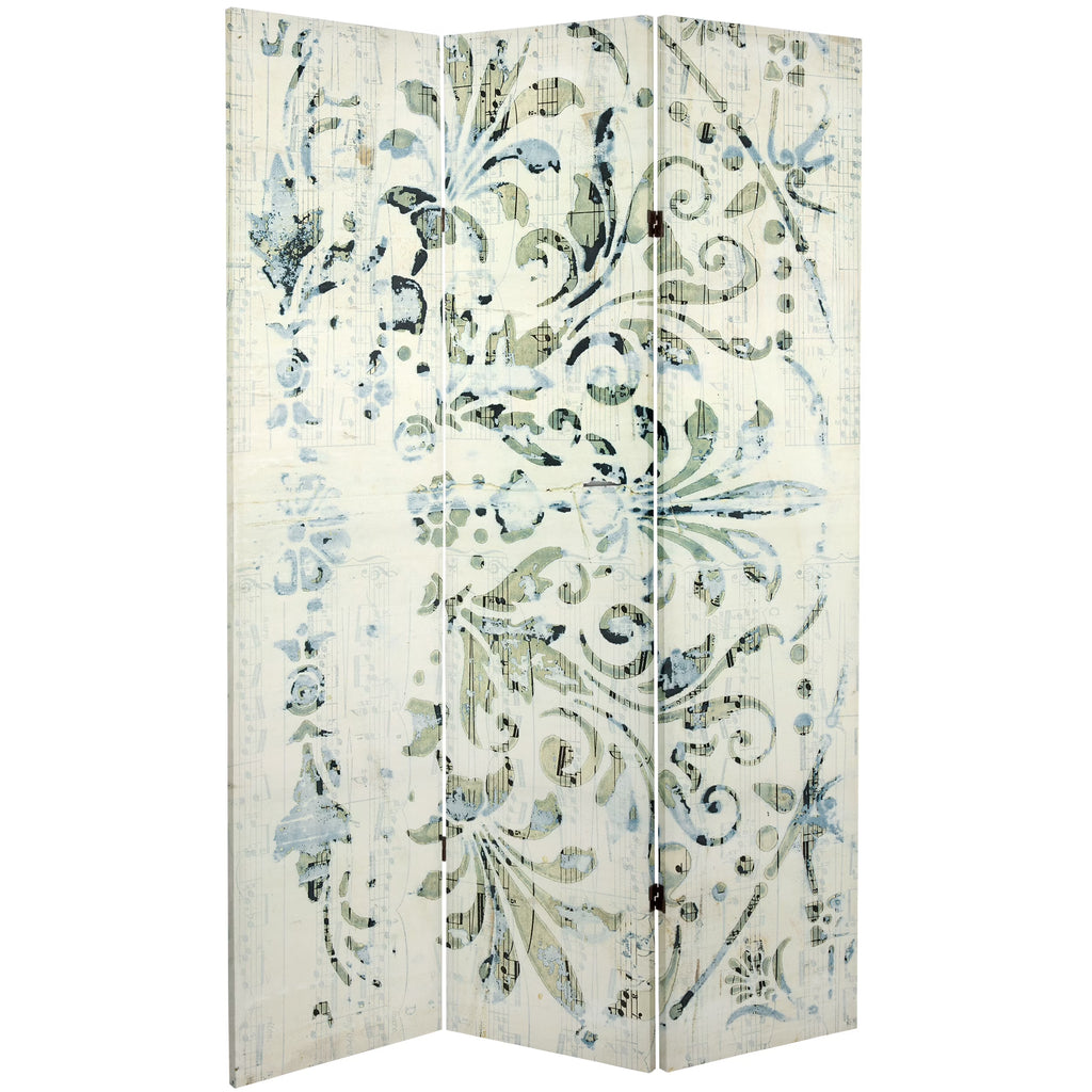 Oriental Furniture 6 ft. Tall Alabaster Muse Canvas Room Divider