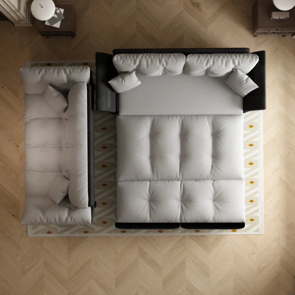 66" Queen Pull Out Sofa Bed, 3-in-1 Convertible Sleeper Sofa with Side Storage,Multi-Functional Velvet Loveseat Bed for Living Room,Bedroom