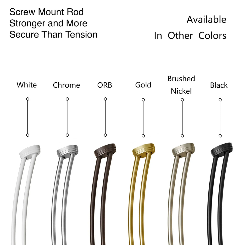 Utopia Alley Rustproof Wall Mounted Aluminum Double Curved Shower Curtain Rod, Screw Mount Rod, Secure Than Tension, Adjustable Shower Rod from 45" to 72", Includes shower liner & hooks (Bronze)