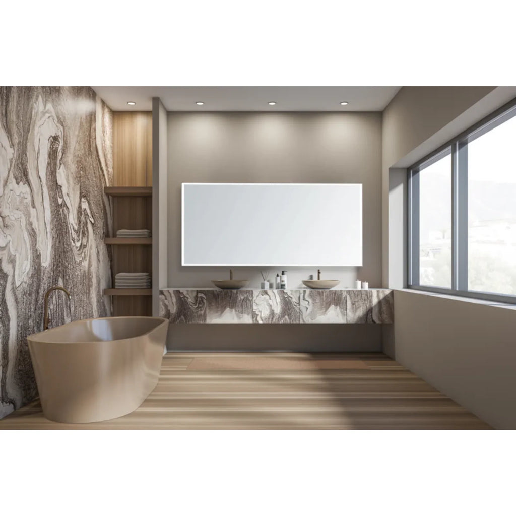 Modern Mirrors Astral Lighted Bathroom Vanity Mirror, Wall Mirror with Dimmable Daylight LED Lighting